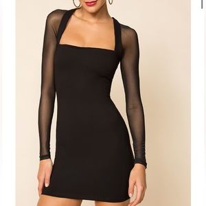 Superdown Halley Bodycon Dress in Black mesh - XS NWT